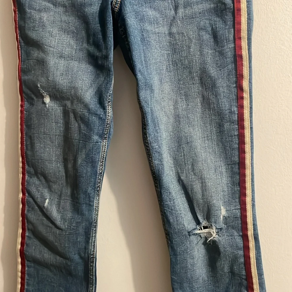 Zara destroyed jeans side striped - Picture 2 of 4